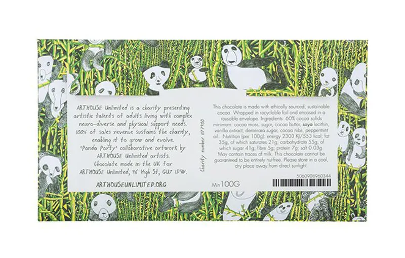 Arthouse Unlimited Panda Party Dark Chocolate Infused with Mint-2
